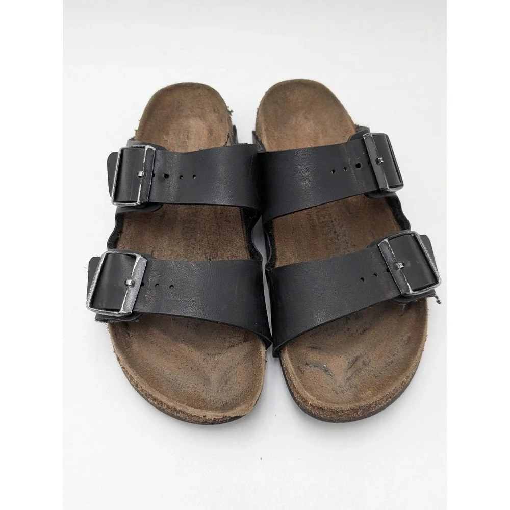 Birkenstock Sandals Mens 36 Black Arizona Slide Two Strap Cork Footbed Casual